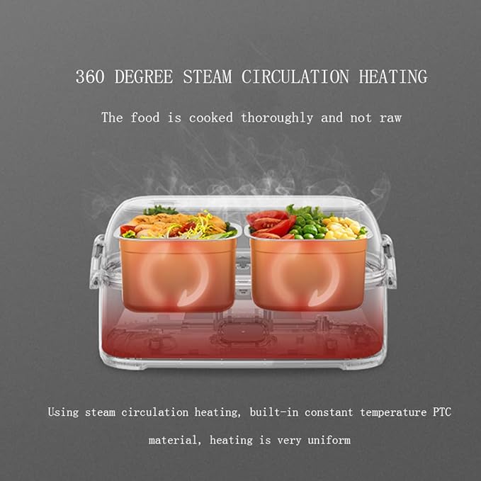 3 IN 1 Electric Lunch Box - Steaming| Cooking| Heating