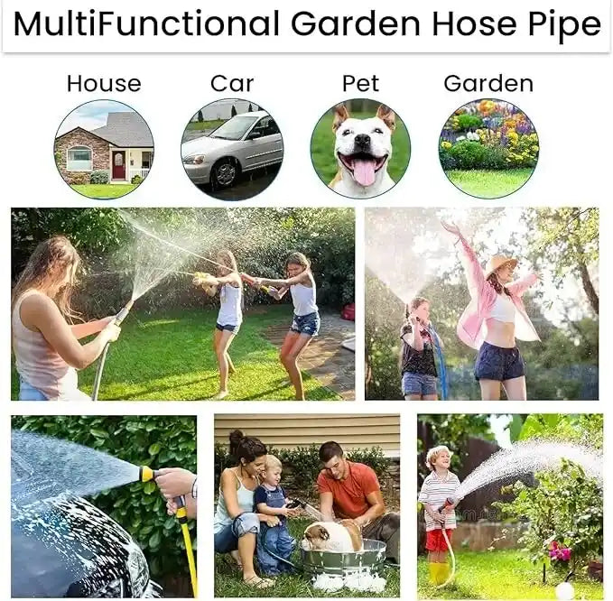 TurboFlex™ ExpandX 4-in-1 Garden Pipe | Multi-Spray Nozzle!