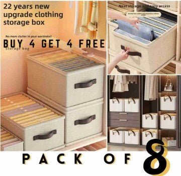 HappyHom Closet Premium Garment Care & Storage (Pack of 8)