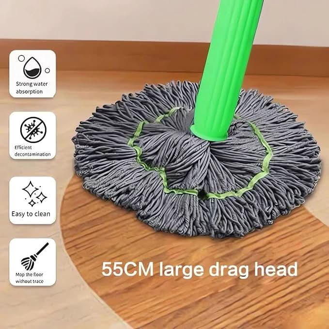 SwiftMOP™ 360° BambooFiber 100% Self Cleaning Dual Mop.