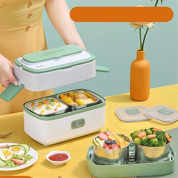 3 IN 1 Electric Lunch Box - Steaming| Cooking| Heating