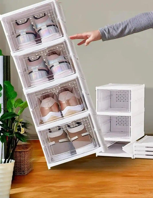 StepNest™ Smart Foldable Compact 4 Layer Shoe Rack