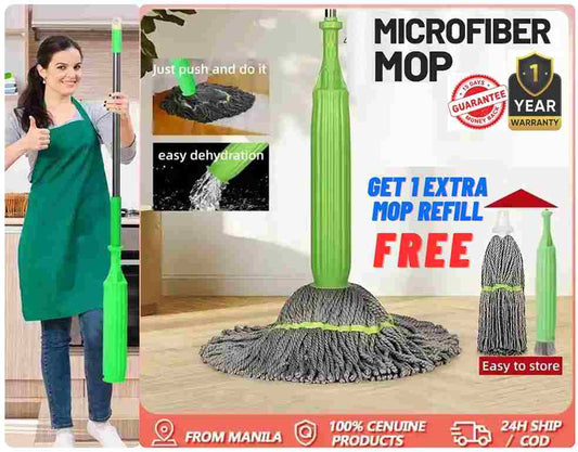 SwiftMOP™ 360° BambooFiber 100% Self Cleaning Dual Mop.