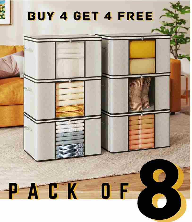 ClosetMor™ Premium Big Size Multiuse Organiser/Storage (Pack of 8)